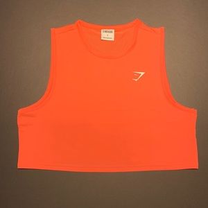 Gymshark Pink Crop Tank, loose fitting Size Small